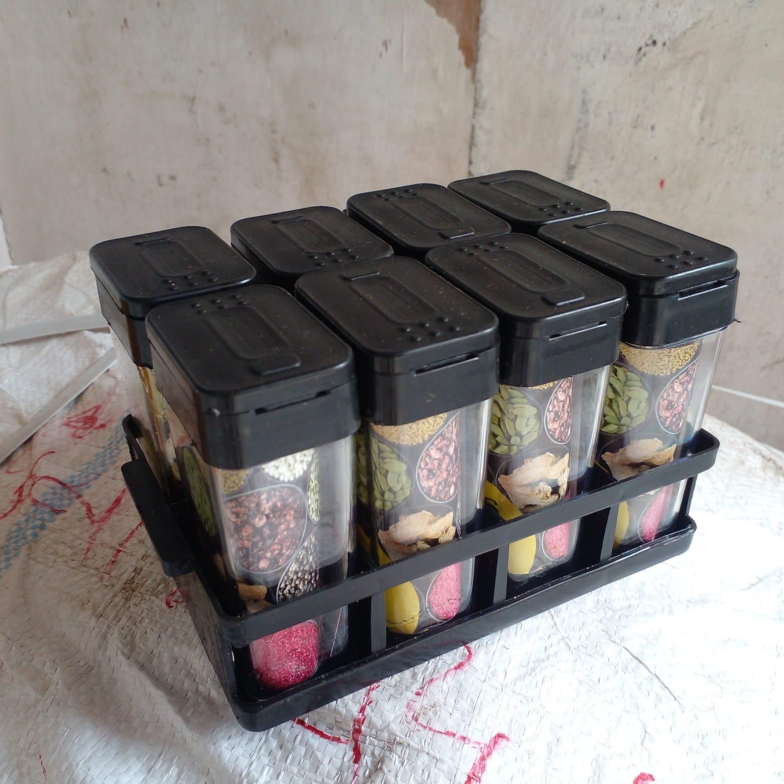 Airtight Masala Box Pack of 8 with FREE stickers